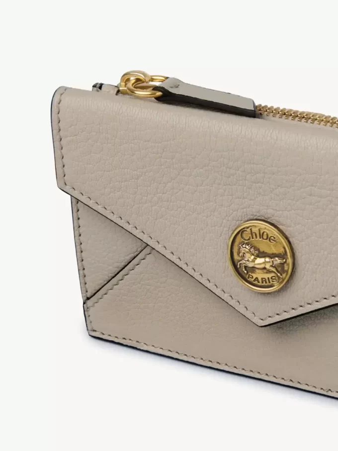 Petit porte-monnaie enveloppe avec fentes pour cartes en cuir grainé Petit porte-monnaie enveloppe avec fentes pour cartes en cuir grainé