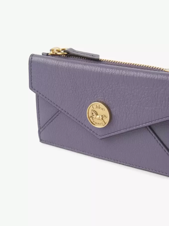 Petit porte-monnaie enveloppe avec fentes pour cartes en cuir grainé Petit porte-monnaie enveloppe avec fentes pour cartes en cuir grainé