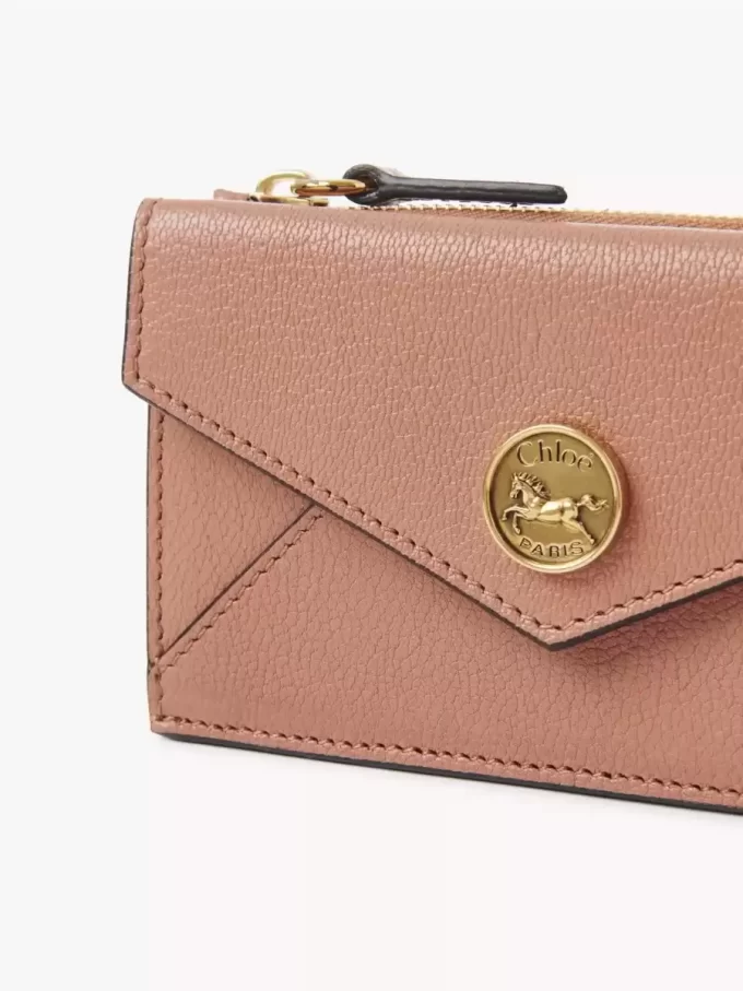 Petit porte-monnaie enveloppe avec fentes pour cartes en cuir grainé Petit porte-monnaie enveloppe avec fentes pour cartes en cuir grainé