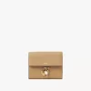 Petit portefeuille à trois volets Chloé Charms en cuir grainé