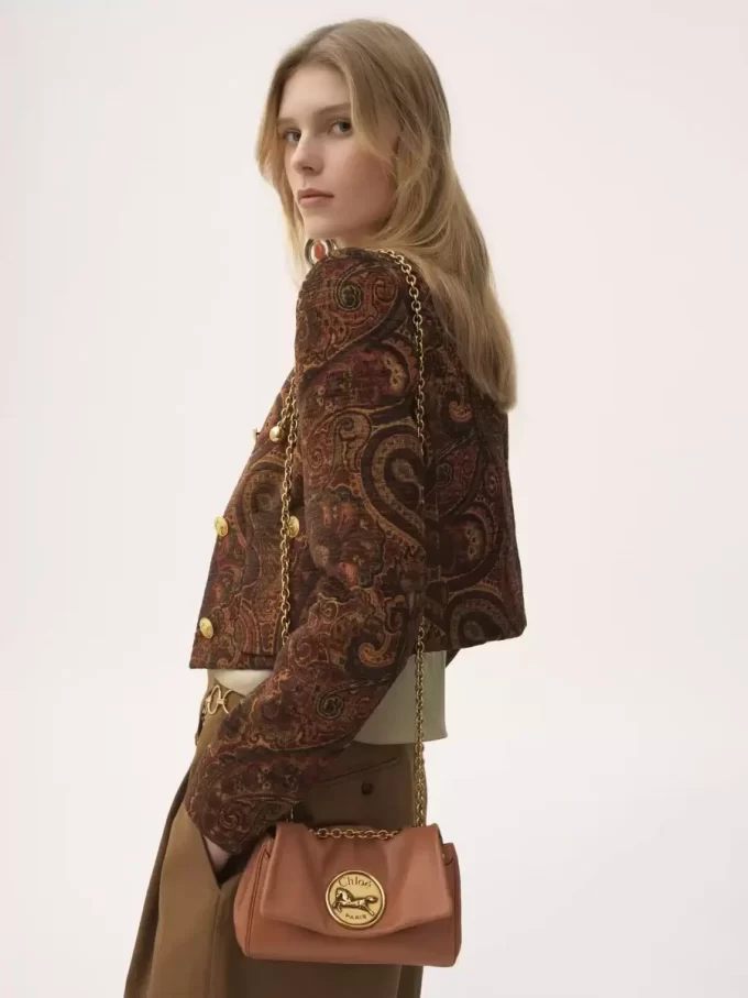 Petit sac bandoulière Chloé Heritage en cuir grainé Petit sac bandoulière Chloé Heritage en cuir grainé