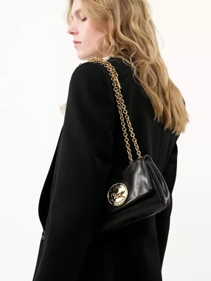 Petit sac bandoulière Chloé Heritage en cuir grainé Petit sac bandoulière Chloé Heritage en cuir grainé