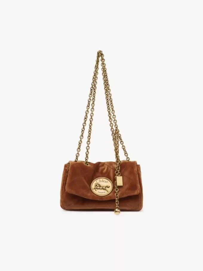 Petit sac bandoulière Chloé Heritage en velours Petit sac bandoulière Chloé Heritage en velours