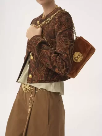 Petit sac bandoulière Chloé Heritage en velours