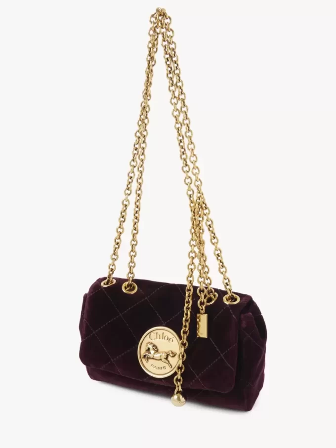 Petit sac bandoulière Chloé Heritage en velours Petit sac bandoulière Chloé Heritage en velours