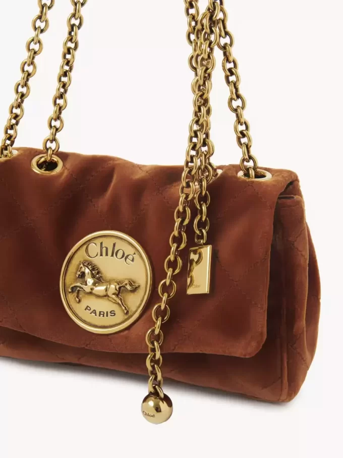 Petit sac bandoulière Chloé Heritage en velours Petit sac bandoulière Chloé Heritage en velours
