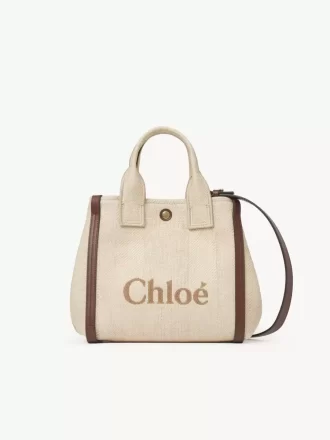 Petit sac cabas Chloé Carry en fibres effet raphia