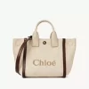 Petit sac cabas Chloé Carry en fibres effet raphia