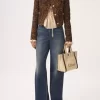 Petit sac cabas Chloé Carry en fibres effet raphia