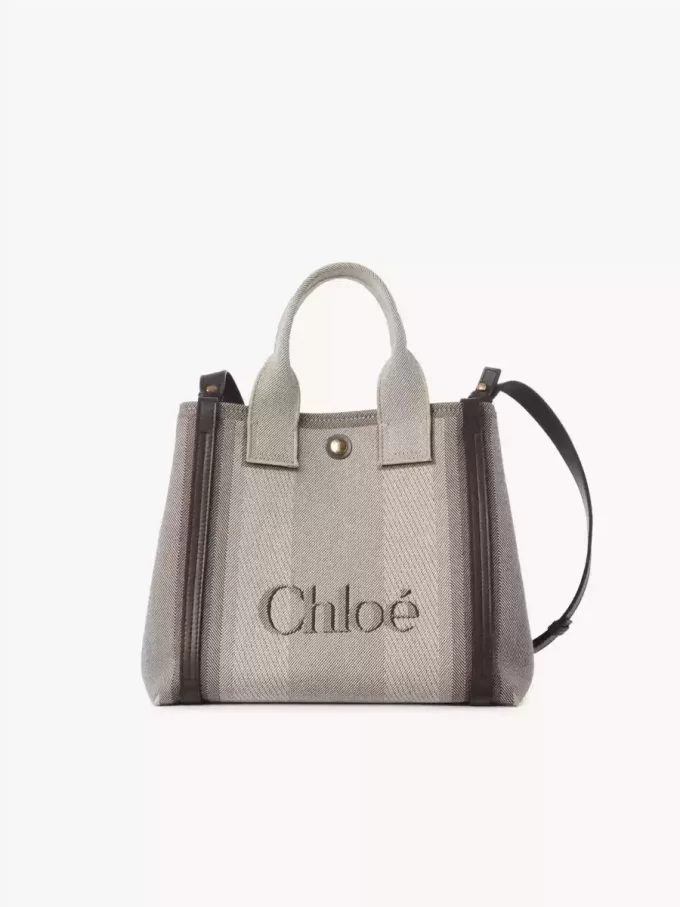 Petit sac cabas Chloé Carry en toile
