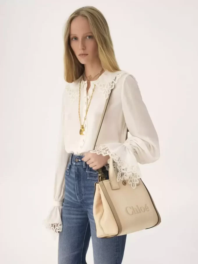 Petit sac cabas Chloé Carry en toile Petit sac cabas Chloé Carry en toile