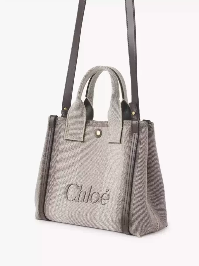 Petit sac cabas Chloé Carry en toile