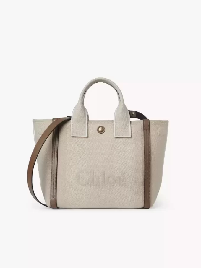 Petit sac cabas Chloé Carry en toile