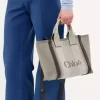 Petit sac cabas Chloé Carry en toile