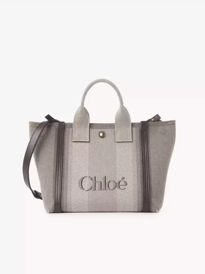 Petit sac cabas Chloé Carry en toile