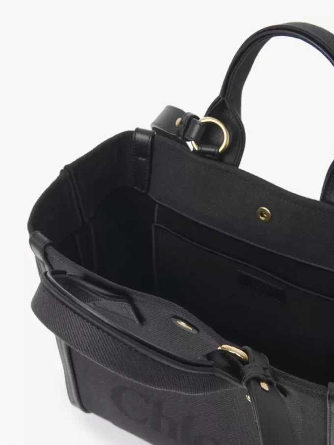 Petit sac cabas Chloé Carry en toile