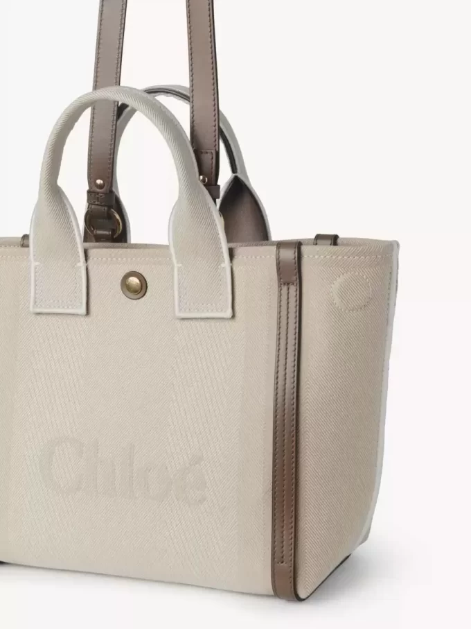 Petit sac cabas Chloé Carry en toile