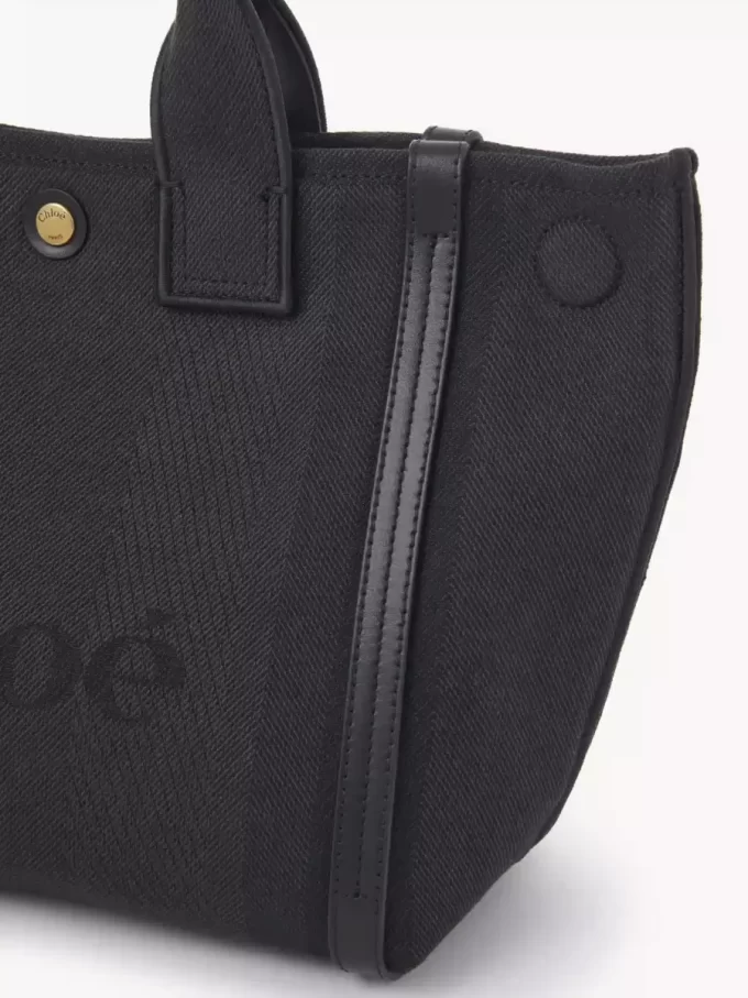Petit sac cabas Chloé Carry en toile