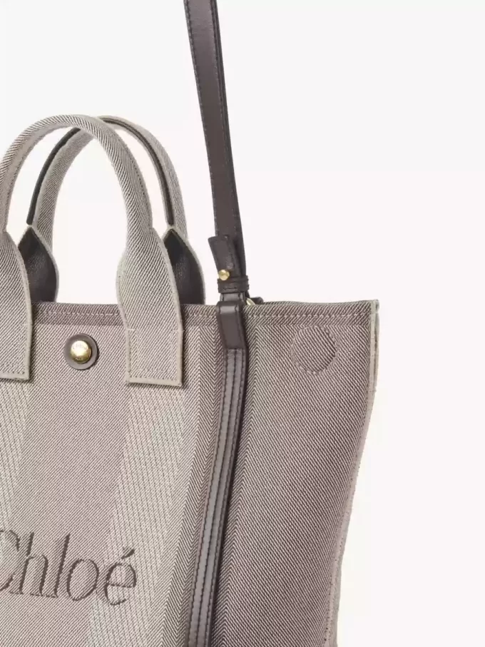 Petit sac cabas Chloé Carry en toile