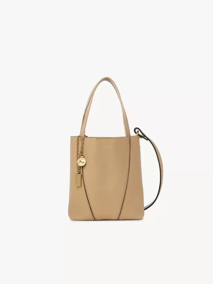 Petit sac cabas Chloé Spin en cuir grainé Petit sac cabas Chloé Spin en cuir grainé