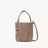Petit sac cabas Chloé Spin en cuir grainé