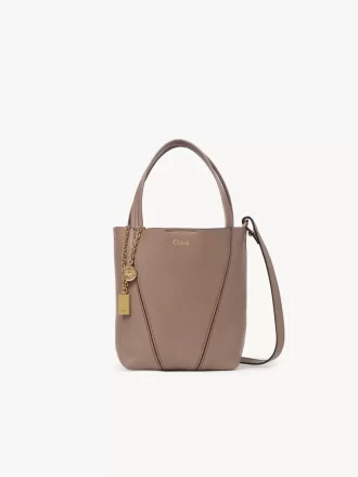 Petit sac cabas Chloé Spin en cuir grainé