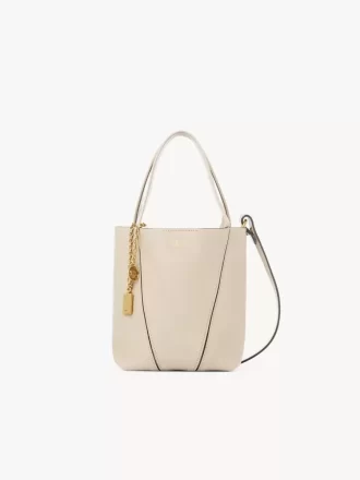Petit sac cabas Chloé Spin en cuir grainé