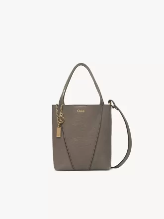 Petit sac cabas Chloé Spin en cuir grainé
