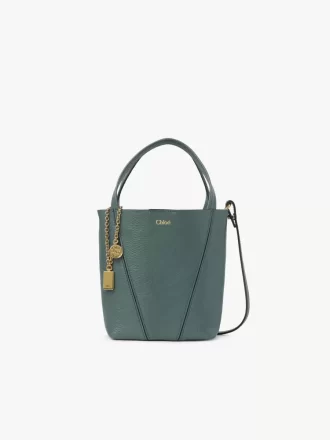 Petit sac cabas Chloé Spin en cuir grainé