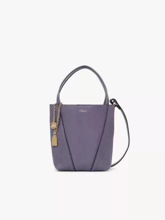 Petit sac cabas Chloé Spin en cuir grainé
