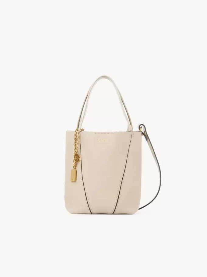 Petit sac cabas Chloé Spin en cuir grainé Petit sac cabas Chloé Spin en cuir grainé