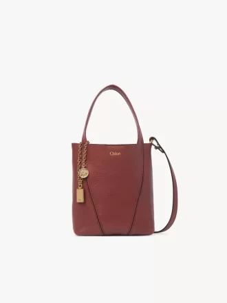 Petit sac cabas Chloé Spin en cuir grainé