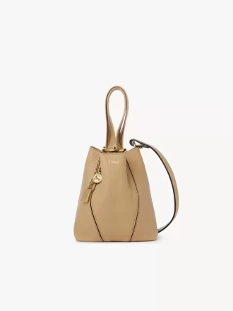 Petit sac cabas Chloé Spin en cuir grainé
