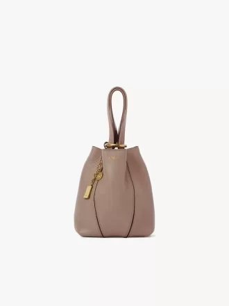 Petit sac cabas Chloé Spin en cuir grainé