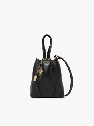 Petit sac cabas Chloé Spin en cuir grainé