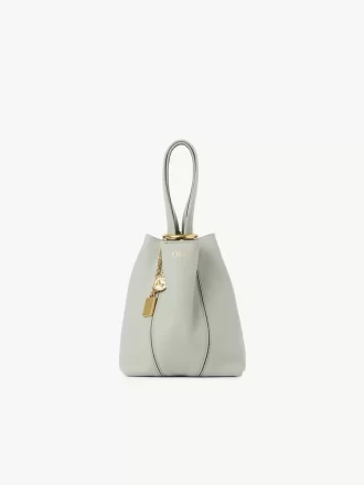 Petit sac cabas Chloé Spin en cuir grainé