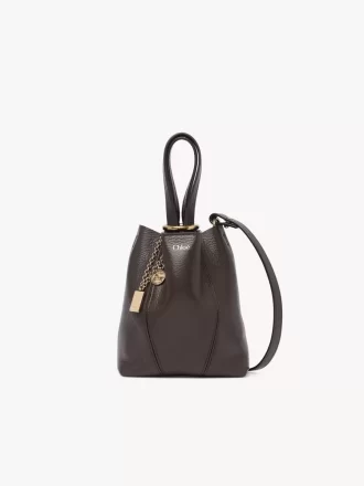 Petit sac cabas Chloé Spin en cuir grainé