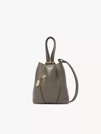 Petit sac cabas Chloé Spin en cuir grainé