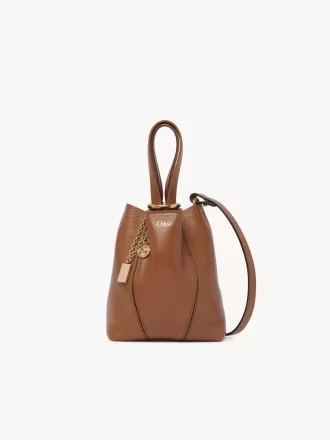 Petit sac cabas Chloé Spin en cuir grainé