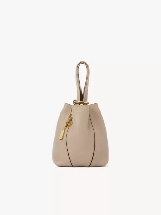 Petit sac cabas Chloé Spin en cuir grainé