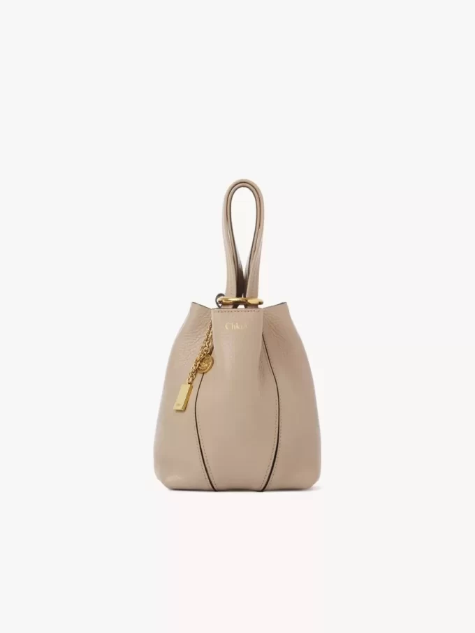 Petit sac cabas Chloé Spin en cuir grainé