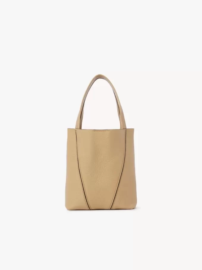 Petit sac cabas Chloé Spin en cuir grainé Petit sac cabas Chloé Spin en cuir grainé