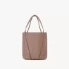 Petit sac cabas Chloé Spin en cuir grainé