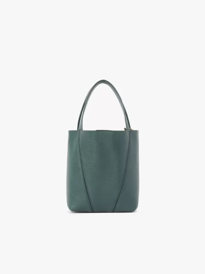 Petit sac cabas Chloé Spin en cuir grainé