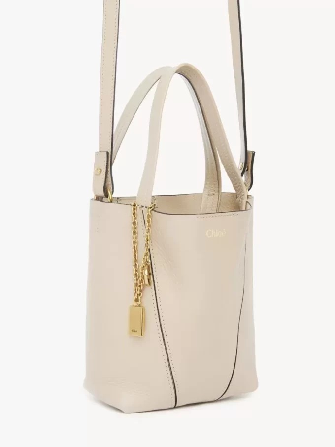 Petit sac cabas Chloé Spin en cuir grainé Petit sac cabas Chloé Spin en cuir grainé