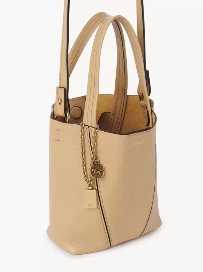 Petit sac cabas Chloé Spin en cuir grainé Petit sac cabas Chloé Spin en cuir grainé
