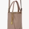 Petit sac cabas Chloé Spin en cuir grainé