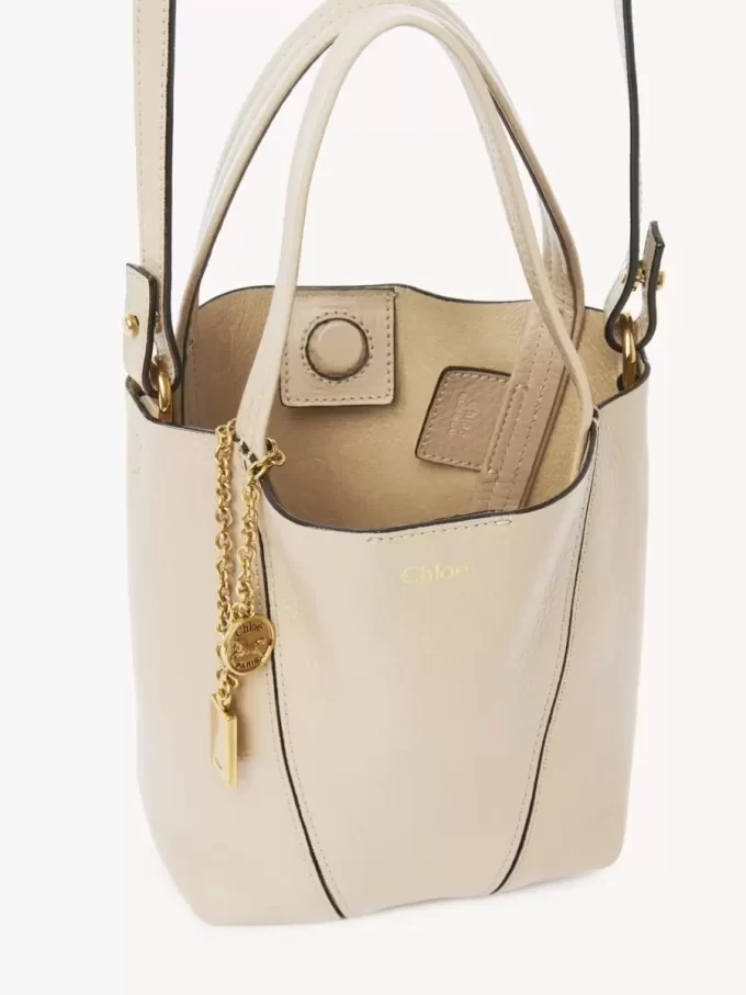 Petit sac cabas Chloé Spin en cuir grainé Petit sac cabas Chloé Spin en cuir grainé