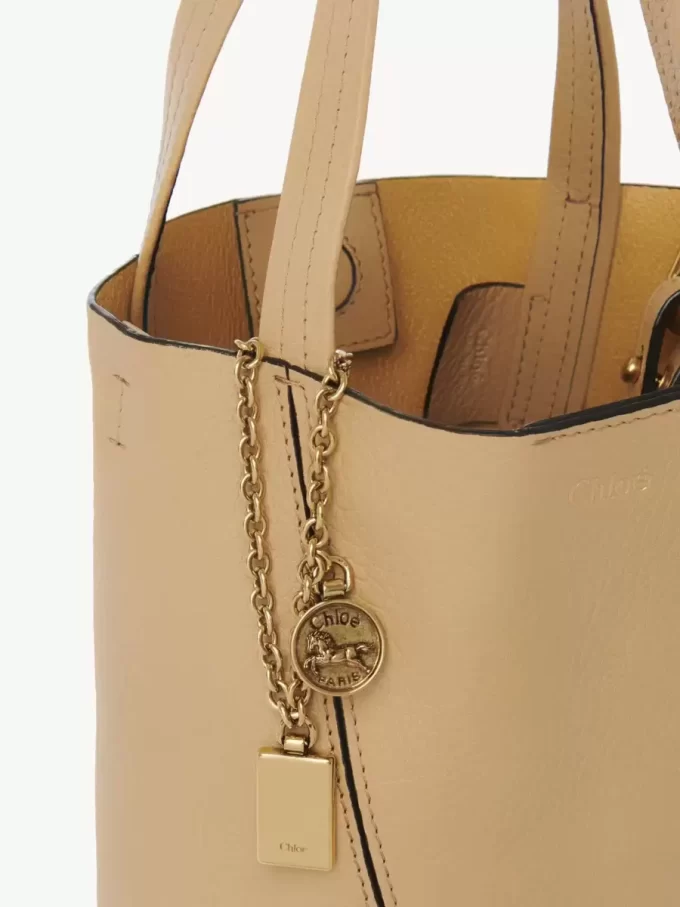 Petit sac cabas Chloé Spin en cuir grainé Petit sac cabas Chloé Spin en cuir grainé