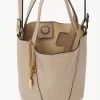 Petit sac cabas Chloé Spin en cuir grainé